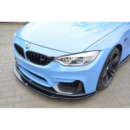 Накладка сплиттер на передний бампер на BMW M4 F82 M-Performance